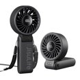 thumbnail image 1 of JISULIFE Versatile Portable Fan with LED Display, 3600mAh USB Rechargeable Battery, 5-Speed, Lanyard Included, 1 of 9