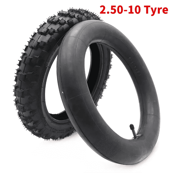 2.50-10 Dirt Bike Tire, 2.5-10 Outer Tire and Inner Tube For Dirt Bike with 10" Rim Compatible with Honda CRF50/XR50, Suzuki DRZ70/JR50 and Yamaha PW50
