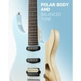 thumbnail image 5 of Donner Electric Guitar Tremolo Bridge Solid Body HSS Pickup,Only With Gig Bag, DMT-66, Gradient Blue, 5 of 9