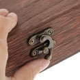 thumbnail image 5 of LOLIPPYY 1 Pc Wooden Storage Case Simple Storage Container Box with Lock (Brown), 5 of 7