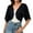 Black, variant on Women Chiffon Open Front 3/4 Sleeve Cropped Cardigan Lightweight Sheer Tops For Dress Womens Jackets Sweaters Front Cardigan Light Cardigans Sweater for Women Front Open Leopard Print Sweaters Womens