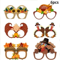 Thanksgiving Turkey Pumpkin Paper Glasses Children Adult Photo Props Decoration Supplies Event & Party Easy To Use