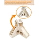 thumbnail image 2 of Accesorios para jaula de escondite para hámster, casa para hámster y cabaña de madera para hábitat con escalera para subir y tobogán para jerbos enanos, 2 of 5