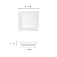 thumbnail image 2 of Excellante Passion White Melamine Dinnerware Collection 80 Oz, 10" X 10" Square Bowl, 2 1/2" Deep, Comes in Each, 2 of 3
