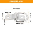thumbnail image 3 of 20pcs D Shape Ring Tie Down Anchors 1/4" Diameter Lashing Ring for Cars Silver Tone, 3 of 6