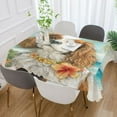 thumbnail image 3 of DEIARA Cavalier King Charles Spaniel Dog Square Tablecloth 60×60in Polyester Fabric Tablecloth Washable Dust Resistant Wrinkle Resistant, 3 of 9