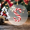 thumbnail image 5 of Ornements d'Alphabet pour Arbre de Noël, 26 Lettres de Canne à Sucre Initiales Pendentif, 26 Lettres Décoration d'Arbre de Noël Pendentif, Décorations Rouges Monogramme Personnalisées pour Cadeaux d'Arbre de Noël Diy, 5 of 5