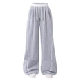thumbnail image 2 of jiaxiM Sweatpants for Girls Baggy Wide Leg Sweat Pants Oversized Drawstring Elastic Waist Joggers Kids Cute Fall Clothes, 2 of 7