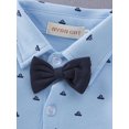thumbnail image 3 of CARETOO Baby Boy Clothes Suits Infant Gentleman Shirt Dress Vest Pants Berets Hat Bowtie Outfits Set, 3 of 10