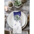 thumbnail image 2 of Modern Blue Cloth Napkins Set of 4 Reusable Dinner Napkins, Gradient Floral Abstract Bohemian White Cocktail Napkin Washable Table Napkins for Wedding/Holiday Party/Baby Shower 20"x20", 2 of 7