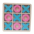thumbnail image 4 of Juego de mesa Tic TAC Toe, clásico juego familiar para niños, rompecabezas de tres en raya. Azul rosado, 4 of 9
