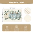 thumbnail image 5 of Smile Pumpkins Eucalyptus Leaves Fall Placemats Set of 4, 12x18 Inch Autumn Thanksgiving Holiday Table Mats for Party Kitchen Dining Decoration, 5 of 6