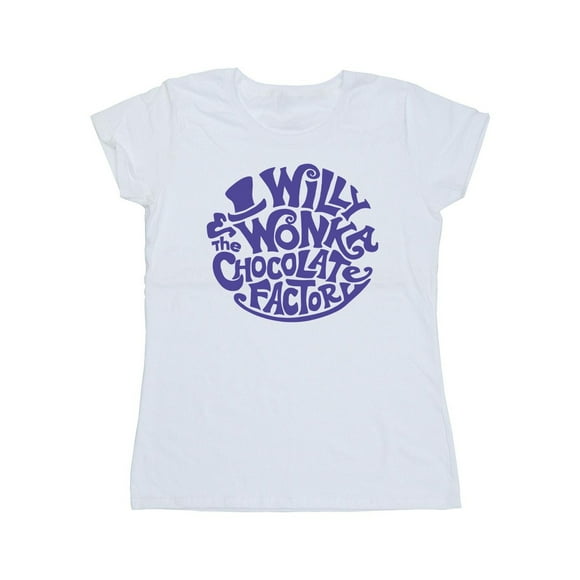 Willy Wonka & The Chocolate Factory T-Shirt en Coton avec Logo pour Femme