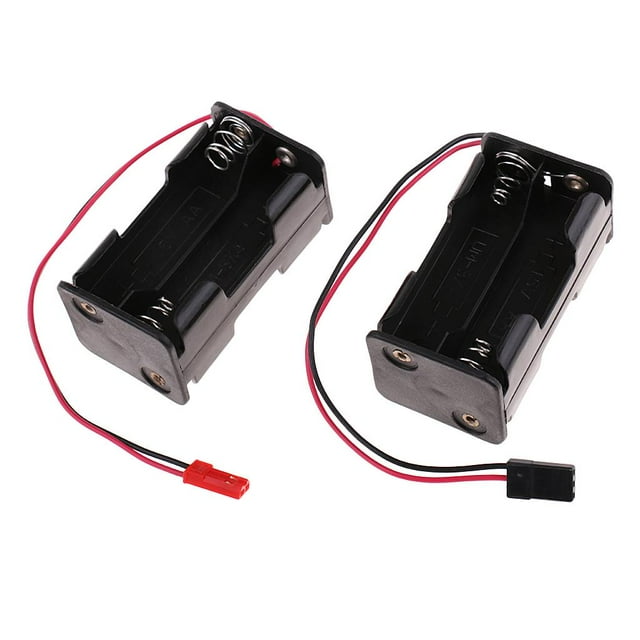 2 Piezas Aa Caja De Almacenamiento De Titur De Ranura De Caja De Batería Caja De Almacenamiento De Plástico Para Piezas CUTICAT RC AA Holder Case