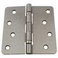 thumbnail image 2 of GlideRite 4 in. Ball-Bearing Steel Door Hinges with 1/4 in. Corner Radius, Satin Nickel finish, Pack of 12, 2 of 4