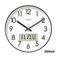 thumbnail image 2 of Inteprter Reloj de pared con marco de plástico duradero, ahorro de energía con pantalla de temperatura y humedad, relojes de pared Electrodomésticos tipo+1 12 pulgadas, 2 of 6