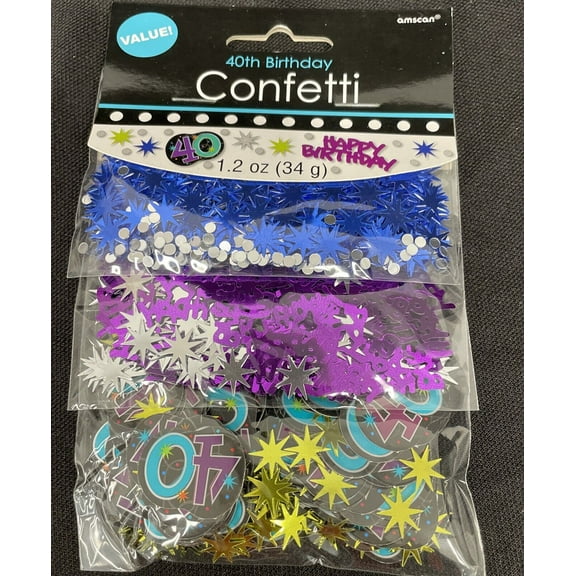 Amscan BB103295 The Party Continues 40Th Birthday Confetti