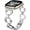 Silver, variant on REQO Bling Bands Compatible Fitbit Versa 4 3/Sense 2 1Metal Wristband Strap with Diamond Matt stainless steel Bracelet adornment band for Fitbit Versa 4 3/Sense 2 smart watch