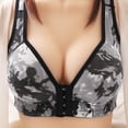 thumbnail image 2 of LEAVINGSUO Womens Bras Clearance, Summer Fall Winter Clearance Woman's Printing Thin Front Buckle Adjustment Chest Shape Bra Underwear No Rims, 2 of 3