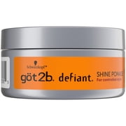 got2b Defiant Shine Pomade, 2 Fl Oz, High Shine Hair Styling Pomade for Men and Women, Creates Texture, Control & Light Hold, Tames Unruly Hair, Suitable for Short to Medium Styles