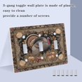 thumbnail image 4 of Thanksgiving Theme Turkey with Flowers Light Switch Cover Electrical Outlet Cover Replaceable Wall Plates 3-Gang, 4 of 8