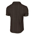 thumbnail image 4 of Sakmal Short Sleeve Polo Shirts for Men Breathable Cotton Button Down Tshirts Brown Solid Dressy Casual Mens Shirts S, 4 of 7