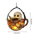 thumbnail image 3 of Cute Reading Book Ornament Handmade Stained Acrylic Glass Suncatcher For Booknook Art Window Hanging, 3 of 3