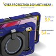 thumbnail image 3 of FJLBDE Case for Lenovo Tab M9 2023 9.0 Inch (TB-310FU/TB-310FX) with 360 Kickstand, Shoulder Strap Carrying Protective Cover, Navy Blue, 3 of 6