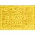 thumbnail image 1 of Ahgly Company Machine Washable Indoor Rectangle Abstract Yellow Modern Area Rugs, 5' x 8', 1 of 4