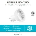 thumbnail image 6 of Luxrite MR16 GU10 LED Bulbs Dimmable, 50W Halogen Equivalent, 5000K Bright White, 500 Lumens, Enclosed Fixture Rated 6-Pack, 6 of 7