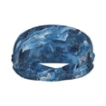 thumbnail image 2 of Motion Adornment Sweatband 15 In Both Men And Women Can Stretch Breathable Soft Perspiration For Hiking Walking Running Exercise Steelblue Marble_2, 2 of 8