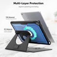 thumbnail image 4 of FJLBDE Case for iPad Air 3rd Gen 2019 / iPad Pro 2017 10.5 inch, 360 Rotating Stand iPad Protective Case Cover with Auto Wake/Sleep, Blue, 4 of 7