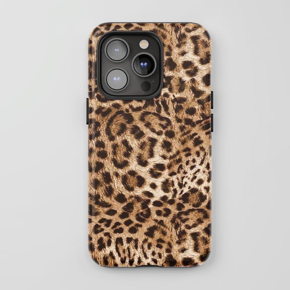Leopard Print For iPhone Protective Phone Case Fashion Brown