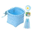 thumbnail image 1 of Cesta de bicicleta para niños tejida a mano, cesta de triciclo de repuesto, cesta de almacenamiento desmontable Azul, 1 of 9
