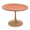 Cognac Brown, variant on LeisureMod Bristol 36" Round Dining Table with MDF Top and Natural Wood Pedestal Base for Modern Kitchen and Dining Room
