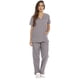 thumbnail image 1 of Conjuntos médicos para mujer, uniforme médico con seis bolsillos, cuello en V y pantalón cargo, 1 of 3