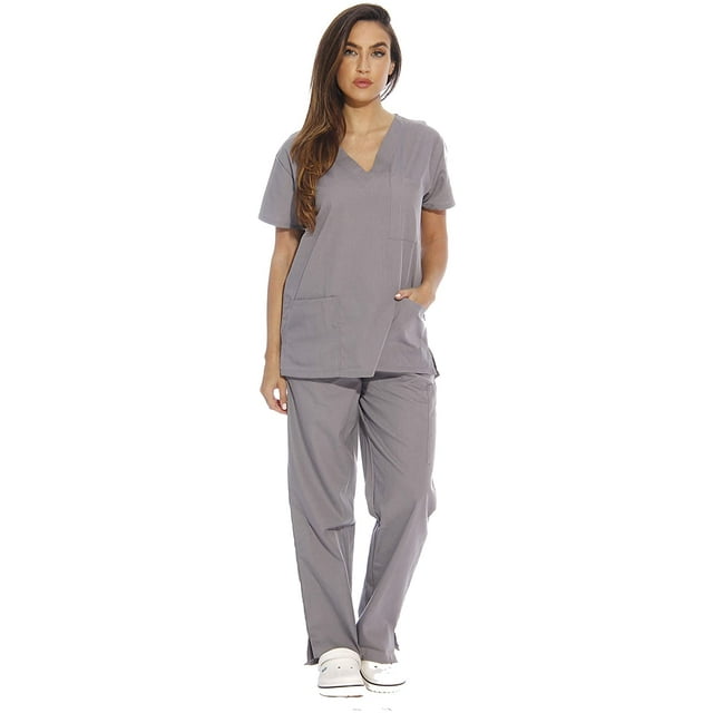 ZCtt Ensemble de Sarrau à Col en V à Six Poches pour Femmes avec Pantalon Cargo