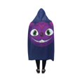 thumbnail image 2 of ASHLEIGH Hooded Blanket Cat Big Smiley Face Pilling Polar Fleece Wearable Blanket Throw Blanket 40x50 Inches, 2 of 2