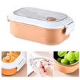 thumbnail image 4 of Fiambrera de acero inoxidable con aislamiento a prueba de fugas, diseño lindo, caja Bento portátil para la escuela, oficina, color naranja, 4 of 8