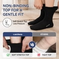 thumbnail image 2 of UNEEI Diabetic Grip Socks for Men Women, 4 Pairs Bamboo Viscose Wide Non Slip Socks, Non Binding Seamless Socks for Swollen Feet, Size 13-15, 2 of 7