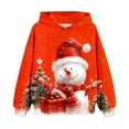 thumbnail image 2 of MKOSPLRT Christmas Sweatshirt Kids Xmas Hoodies Long Sleeve Oversized Pullover Funny Snowman Graphic Sweat Shirts 4-14 Years, 2 of 3