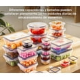 thumbnail image 3 of Contenedor Hermetico Comida,recipientes Almacenamiento 24pz, 3 of 4
