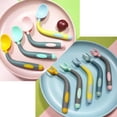 thumbnail image 5 of Sistemas de las bifurcaciones de las cucharas de los utensilios del bebé con el caso seguro del viaje, doblable resistente al calor del apretón fácil, 5 of 5