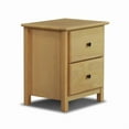 thumbnail image 3 of Grain Wood Furniture Shaker 2-Drawer Bedside Nightstand, Solid Wood with Natural Finish, 3 of 5