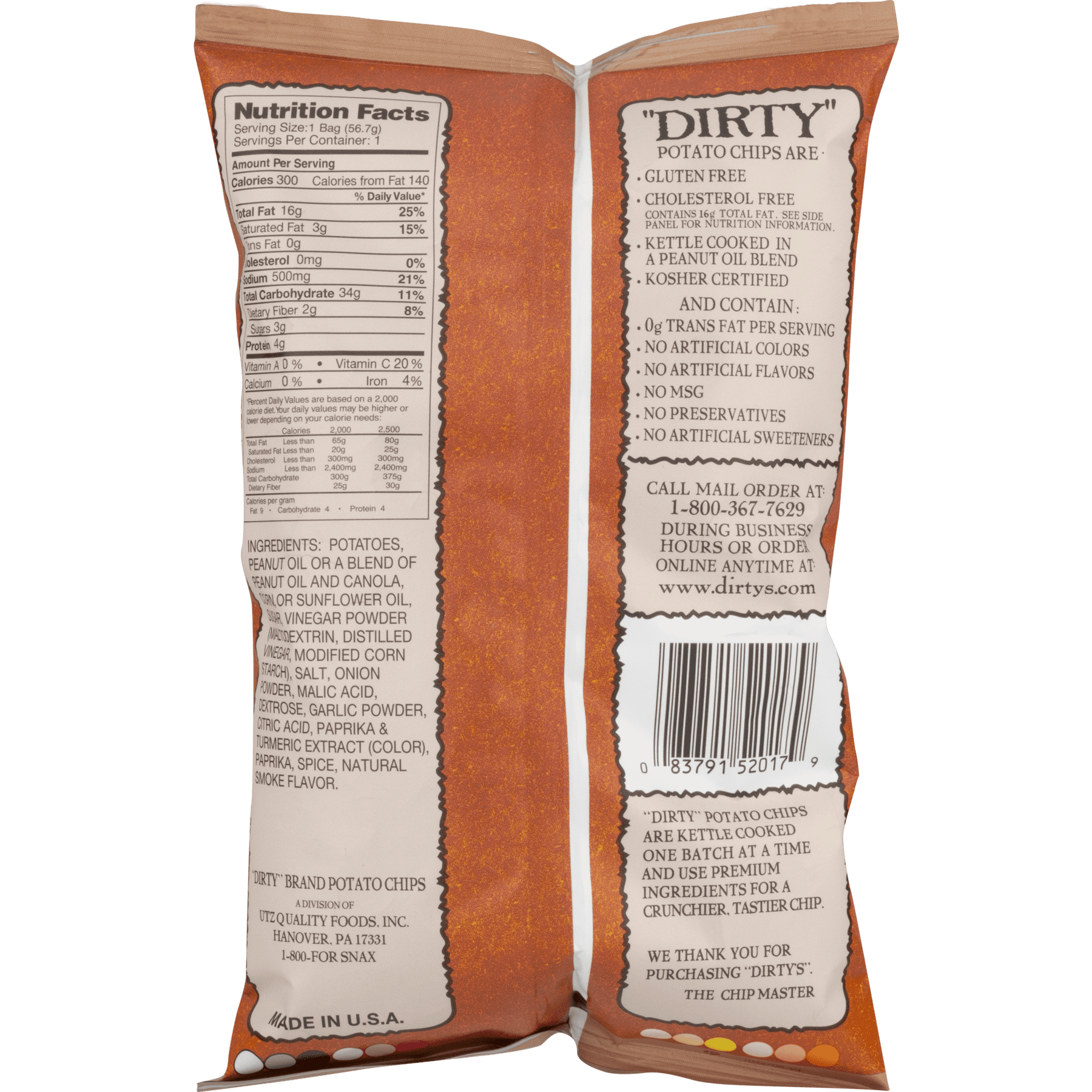 2 oz "Dirty" Funky Fusion Potato Chips