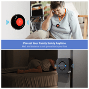CallToU Caregiver Pager Wireless Call Button System with 2 Transmitters 1 Plug-in Receiver 1 Battery Portable