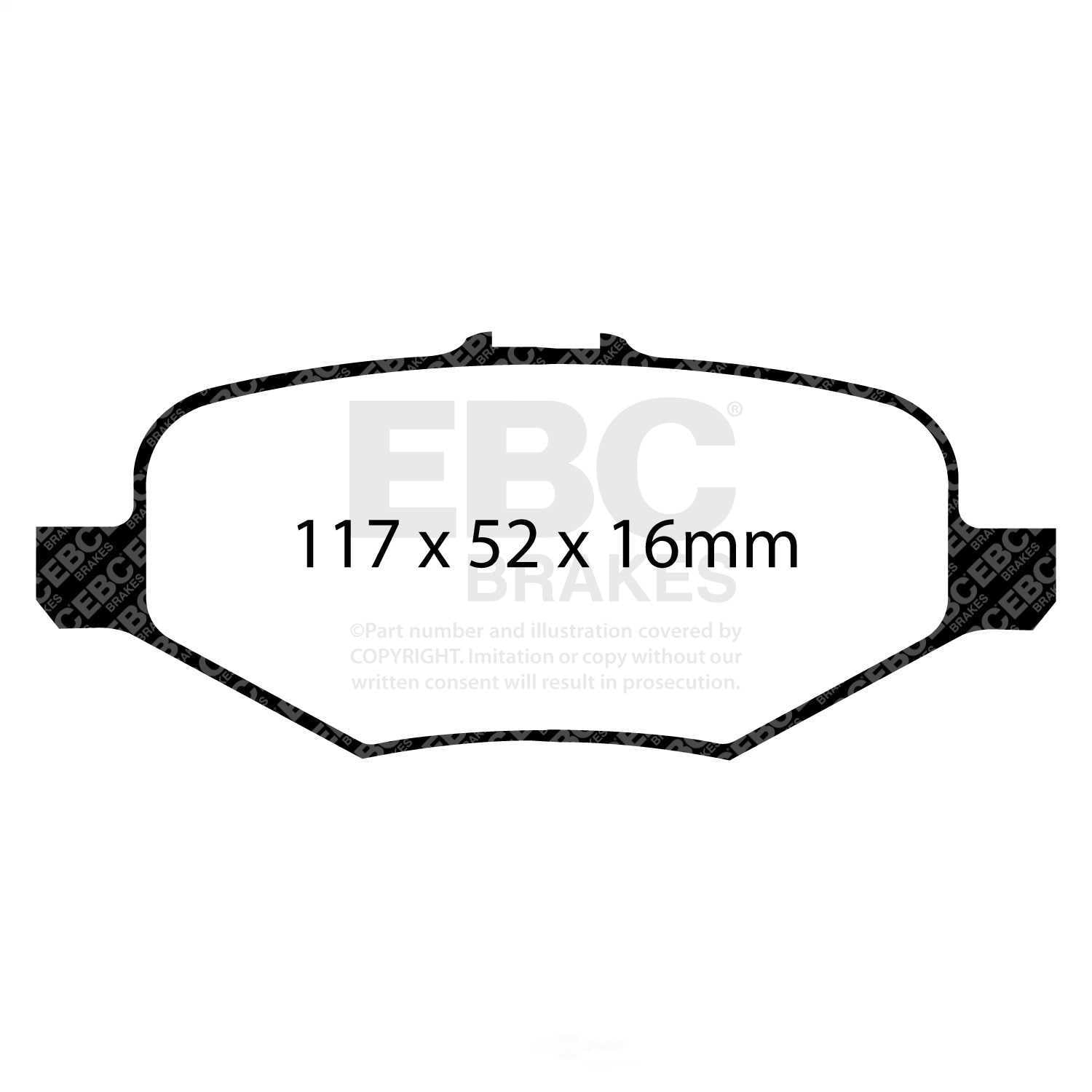 EBC Brakes Greenstuff 6000 Series Heavy Duty 4x4/SUV/Light Truck Brake Pad Set Fits select: 2013-2019 FORD EXPLORER