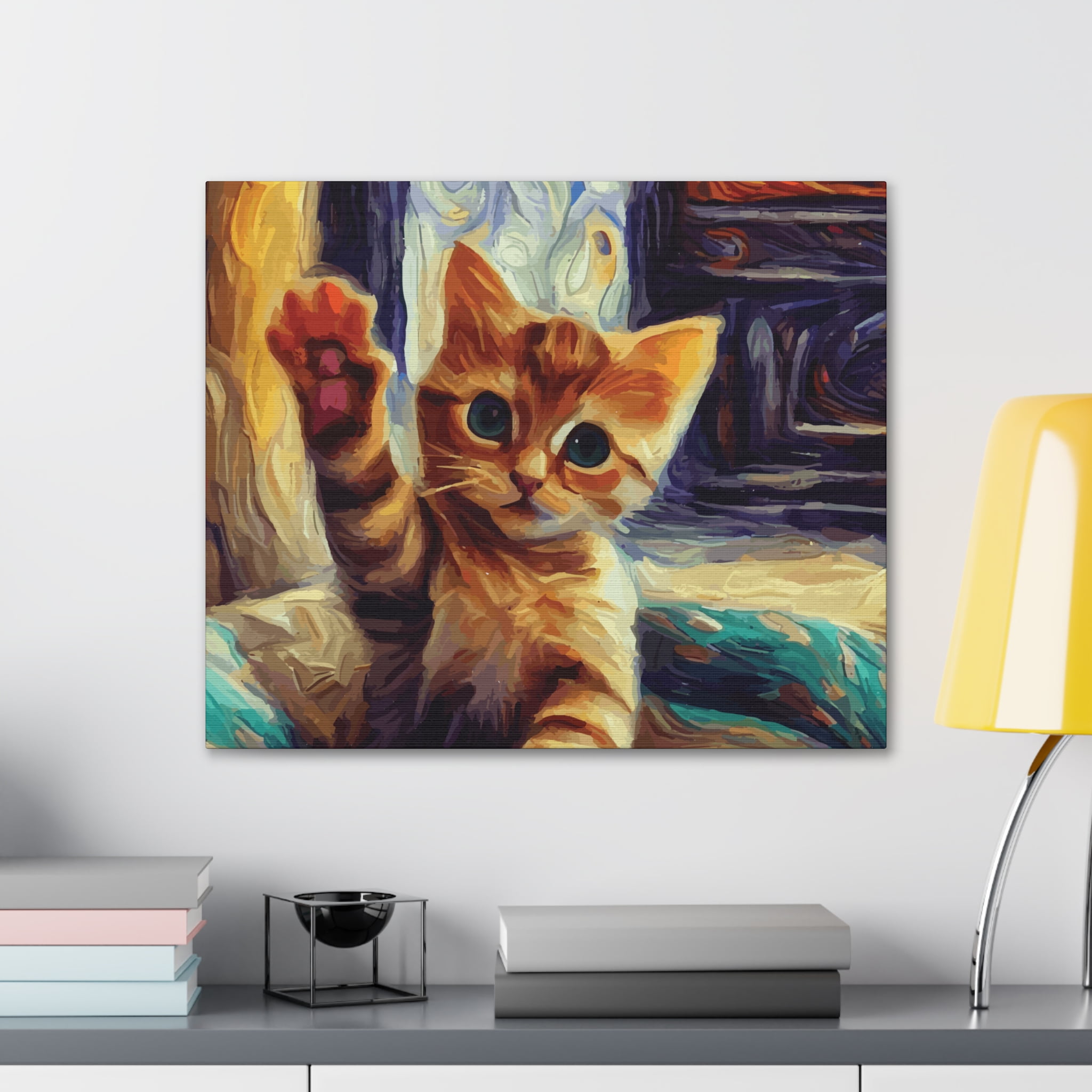 Hello Kitty by Van Gogh Collection Canvas Gallery Wraps *By Van Gogh* Series 24X20X1.25 SHIPPING IS INCLUDED
