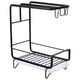 thumbnail image 3 of Black Kitchen Draining Rack with Water Tray for Sponge and Dishcloth Holder Made of Carbon Steel and PP, 3 of 4