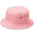 thumbnail image 3 of Bucket Hat for Men Women Unisex 100% Cotton Packable Foldable Summer Travel Beach Outdoor Fishing Hat - SM Light Pink, 3 of 6